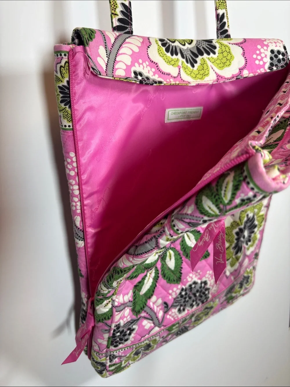 Vera Bradley Priscilla Checkpoint Friendly Laptop Travel Tote